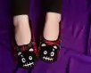 Tartan Punk Rock Panda Slipper(SM: US Womens 5/6,Red)