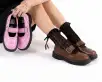 Brown Leather Brogue Mary Jane(US: Womens 5,Brown)