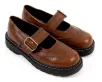 Brown Leather Brogue Mary Jane(US: Womens 5,Brown)