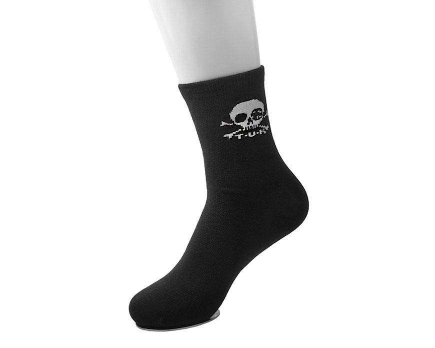 Black T.U.K. Skull Logo Women's Sock