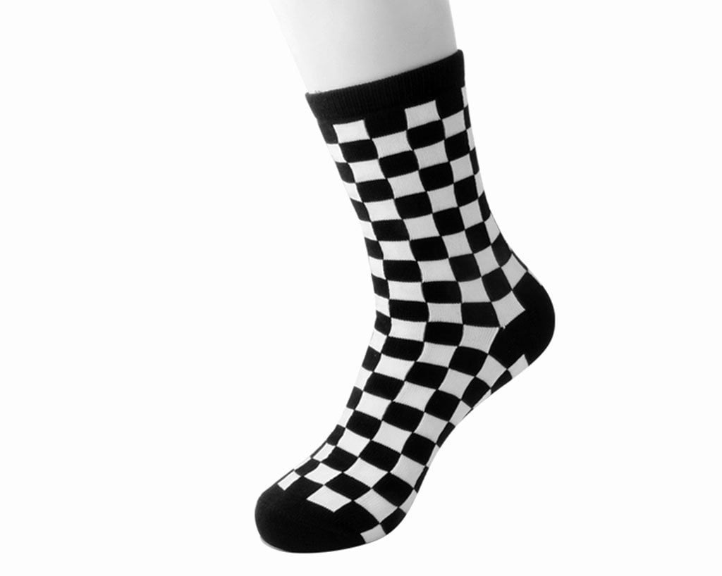 Black & White Checker T.U.K. Women's Sock