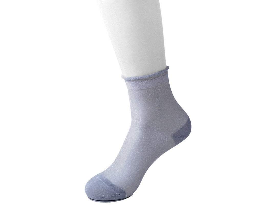 Silver Sparkly Metallic Women's Sock