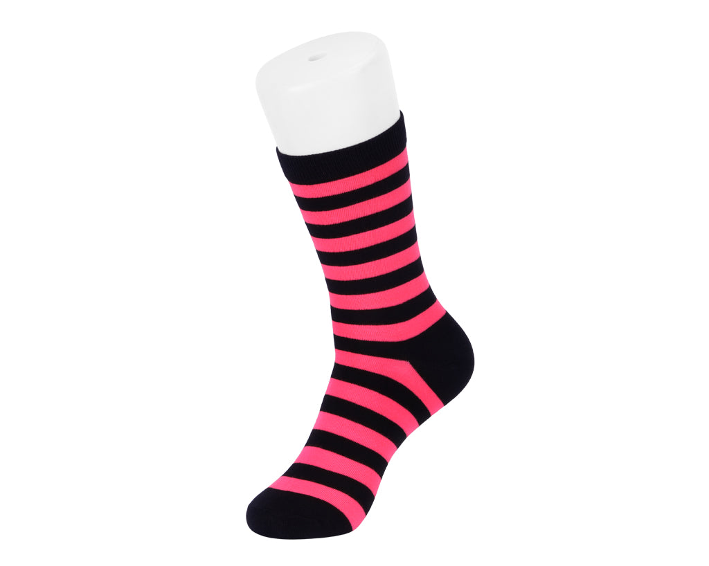 Black & Pink T.U.K. Women's Stripe Sock