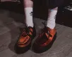 Burnt Orange Velvet Viva Mondo Creeper(US: Mens 3 / Womens 5,Orange)