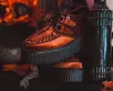 Burnt Orange Velvet Viva Mondo Creeper(US: Mens 3 / Womens 5,Orange)