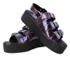 Purple Metallic 3-Buckle Mondo Sandal(US: Womens 5,Purple)