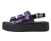 Purple Metallic 3-Buckle Mondo Sandal(US: Womens 5,Purple)
