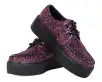 Burgundy Glitter Viva Mondo Creeper(US: Mens 3 / Womens 5,Burgundy)