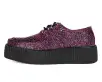 Burgundy Glitter Viva Mondo Creeper(US: Mens 3 / Womens 5,Burgundy)