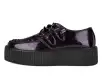Burgundy Crinkle Patent Viva Mondo Creeper(US: Mens 3 / Womens 5,Burgundy)