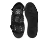 Black Suede Velcro Studded Sandal(US: Womens 5,Black)