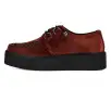 Burnt Orange Velvet Viva Mondo Creeper(US: Mens 3 / Womens 5,Orange)