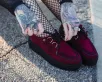 Burgundy Faux Suede Viva Mondo Creeper(US: Mens 3 / Womens 5,Burgundy)