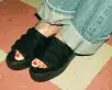 Black Puff Heart Mondo Sandal(US: Womens 5,Black)