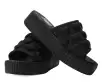Black Puff Heart Mondo Sandal(US: Womens 5,Black)