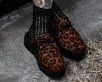 Leopard Print Creeper Mule(US: Womens 5,Brown)