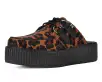 Leopard Print Creeper Mule(US: Womens 5,Brown)