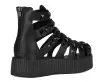 Black Studded Gladiator Viva Mondo Sandal(US: Womens 5,Black)
