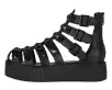 Black Studded Gladiator Viva Mondo Sandal(US: Womens 5,Black)