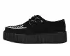 Two Tone Suede Viva Mondo Creepers(US: Mens 3 / Womens 5,Black/White)