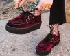 Burgundy Velvet Viva Mondo Creepers(US: Mens 3 / Womens 5,Burgundy)
