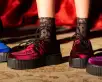 Burgundy Velvet Viva Mondo Creepers(US: Mens 3 / Womens 5,Burgundy)