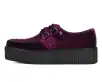 Burgundy Velvet Viva Mondo Creepers(US: Mens 3 / Womens 5,Burgundy)