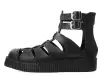 Black TUKskin™ Gladiator Viva Low Sandal(US: Womens 5,Black)