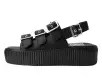 Black 3-Buckle Mondo Sandal(US: Womens 5,Black)
