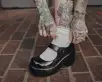 Black Liquid Bubble Mary Jane Platform(US: Womens 5,Black)