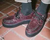 Burgundy Glitter Viva Mondo Creeper(US: Mens 3 / Womens 5,Burgundy)
