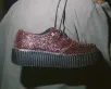 Burgundy Glitter Viva Mondo Creeper(US: Mens 3 / Womens 5,Burgundy)